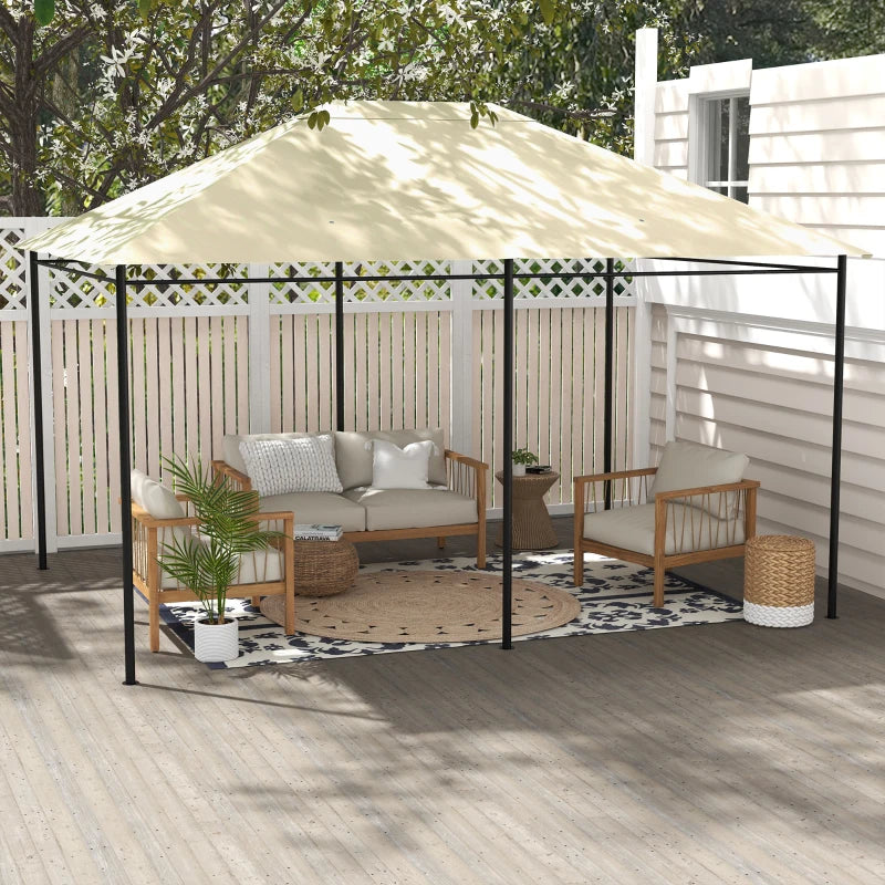 10' x 13' Gazebo Replacement Canopy Cover, Gazebo Roof Replacement (TOP COVER ONLY), Cream White