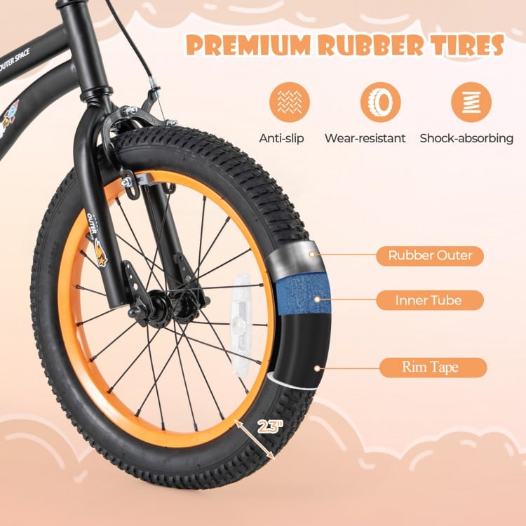 16-Inch Kids Bike Sport Bicycle for 4-7 Years Old with Adjustable Seat and Reflectors-16 inches