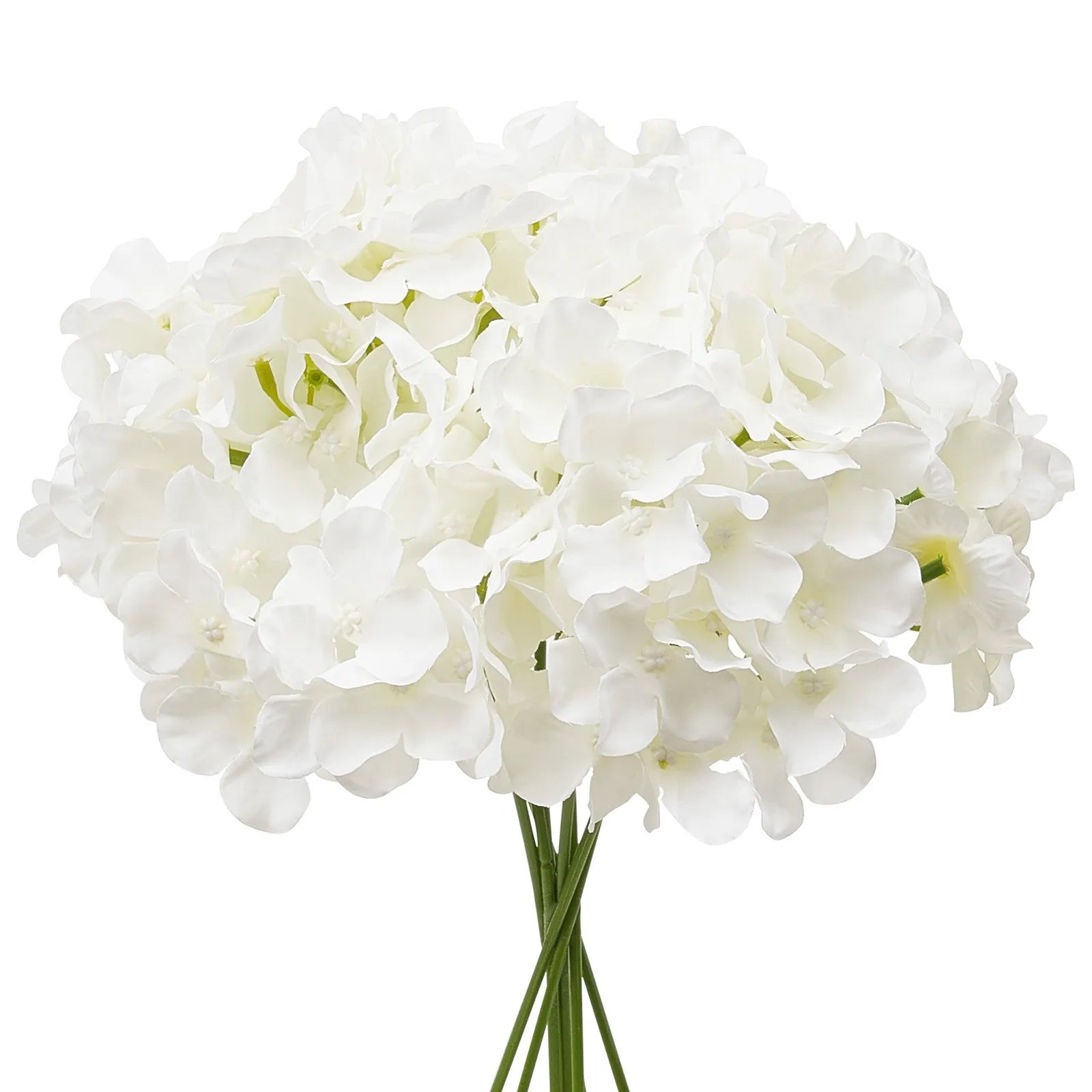 VEVOR 205 Pcs Artificial Silk Hydrangea Flowers 9.8 In Bouquet Arrangement White
