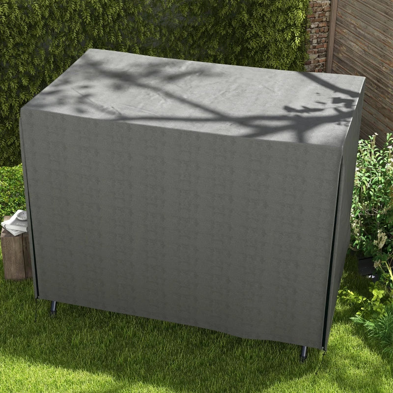 3-Seater Patio Swing Cover, Outdoor Garden Furniture Protection Hammock Glider Cover, 81" x 49" x 65", Dark Grey