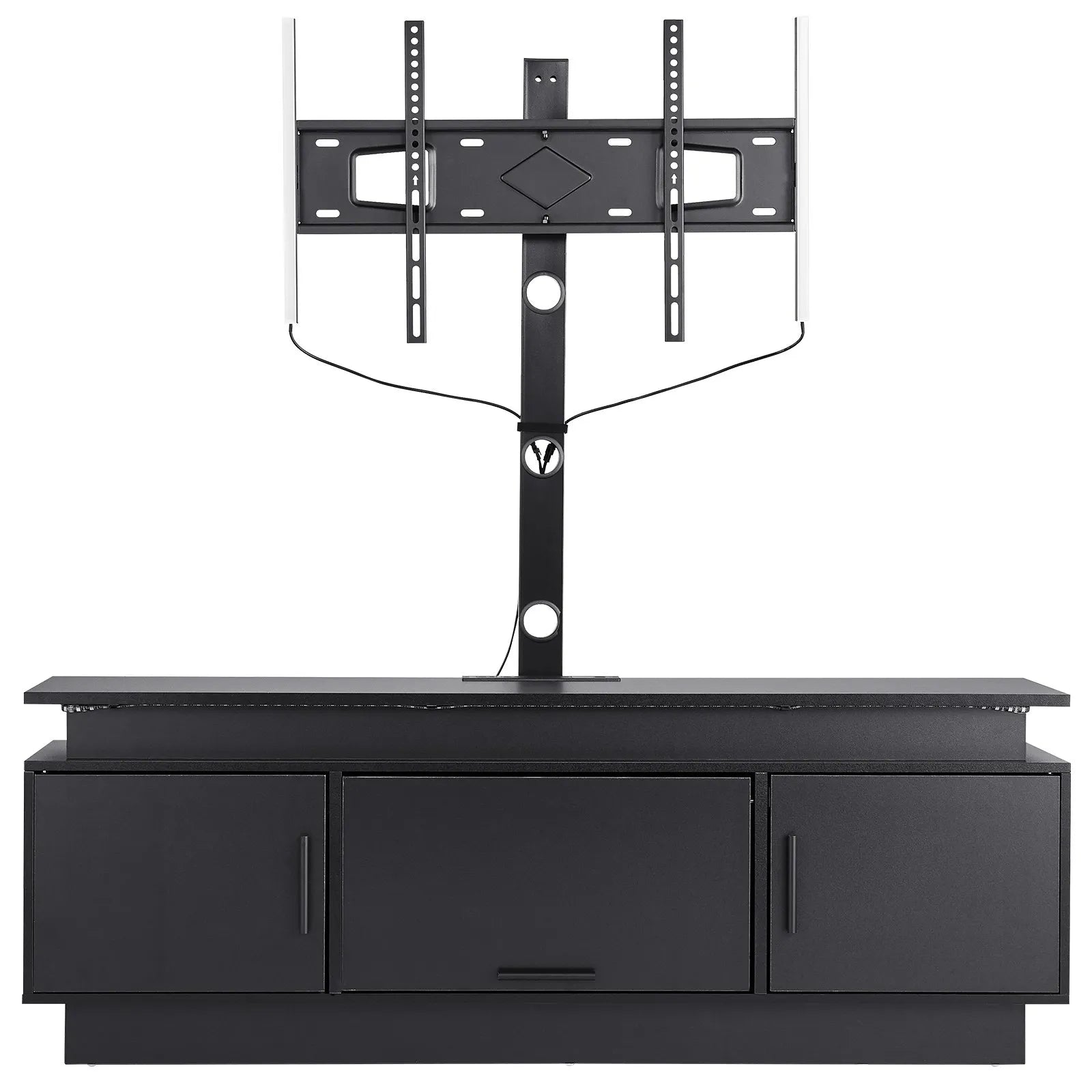 VEVOR 60" TV Stand with Mount for up to 75 in TVs with Power Outlet & LED Lights