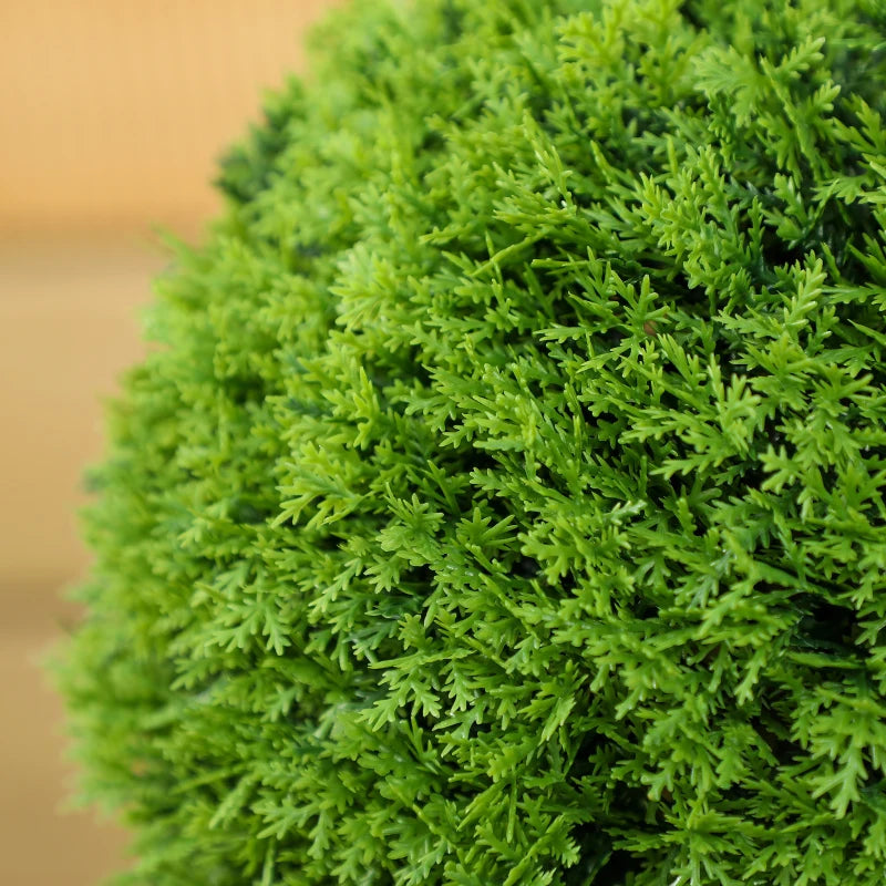 43.3" Artificial Ball Cypress Topiary Tree, Fake Plant in Pot for Indoor Outdoor Living Room Green