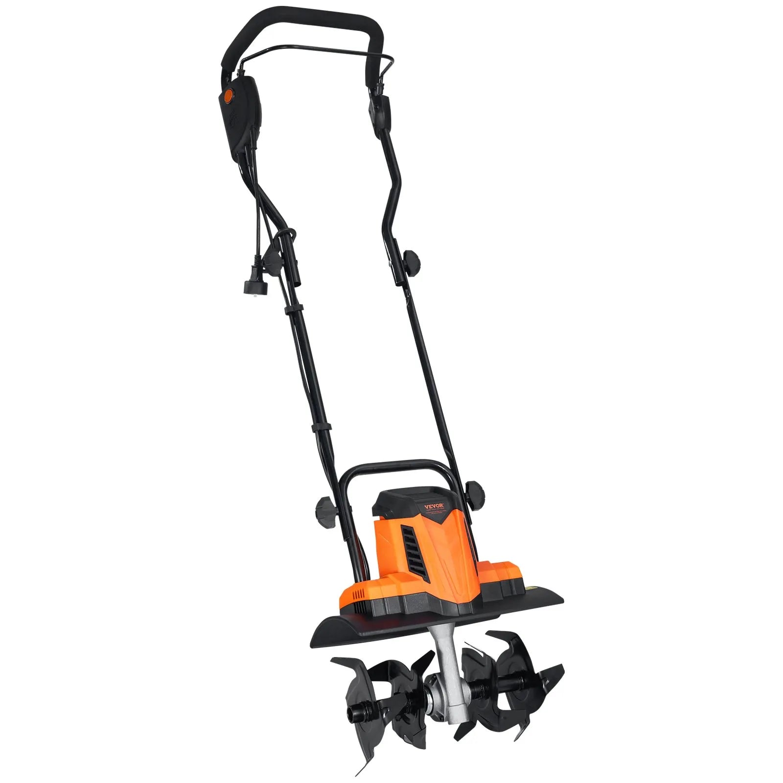 VEVOR 10 Amp Electric Tiller, 14" Tilling Width 3.94" Tilling Depth Corded Electric Tiller/Cultivator, Steel Mn Tines, Rototiller for Garden Lawn Soil Digging
