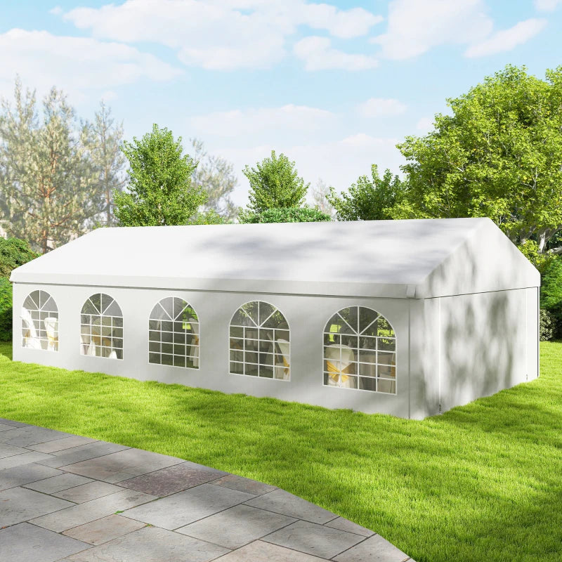 16'x32' Heavy Duty Large Party Tent & Carport with Removable Sidewalls, Portable Garage Canopy Tent, White