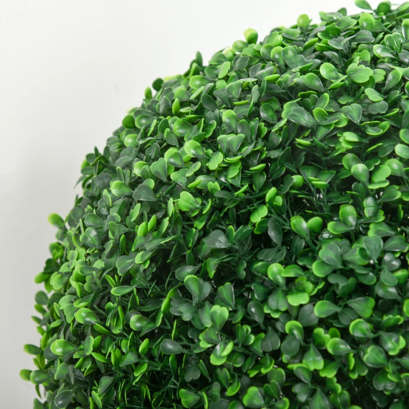 2 Pack Artificial Tree Boxwood Topiary Balls, 15.7 Inch