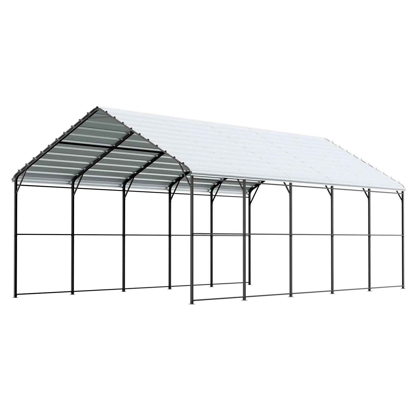 VEVOR 13' x 26' Metal Carport Heavy Duty Outdoor Car Shelter Garage for Boats