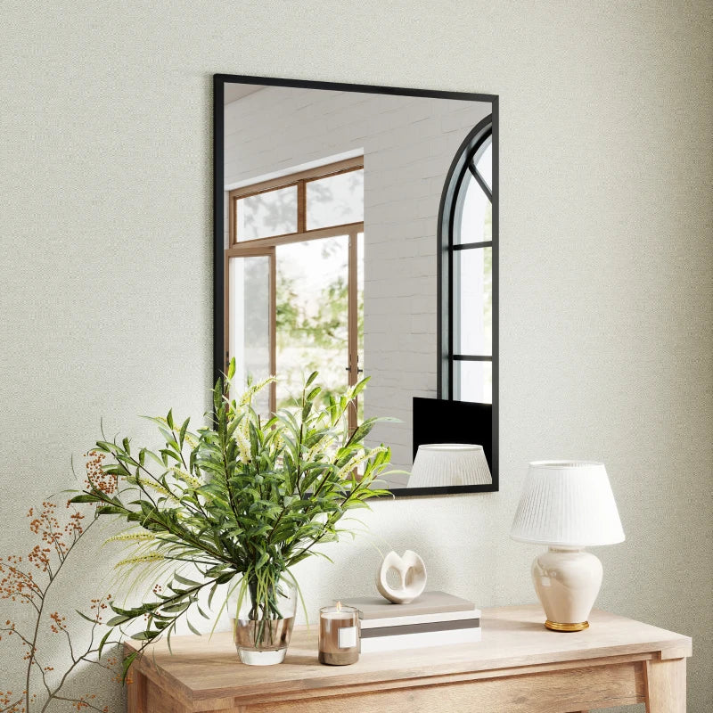 30" x 40" Bathroom Mirror for Wall, Rectangular Mirror for Living Room, Bedroom, Entryway, Black