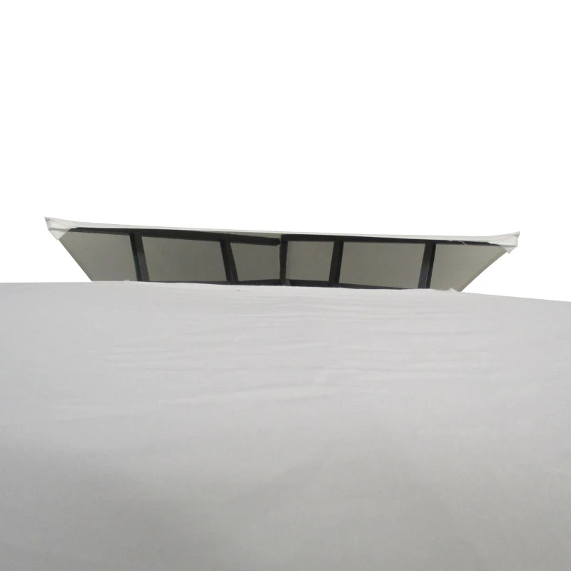 10' x 13' Outdoor Gazebo, Double Roof Patio Gazebo Canopy Shelter with Screen Decorate Corner Frame, White