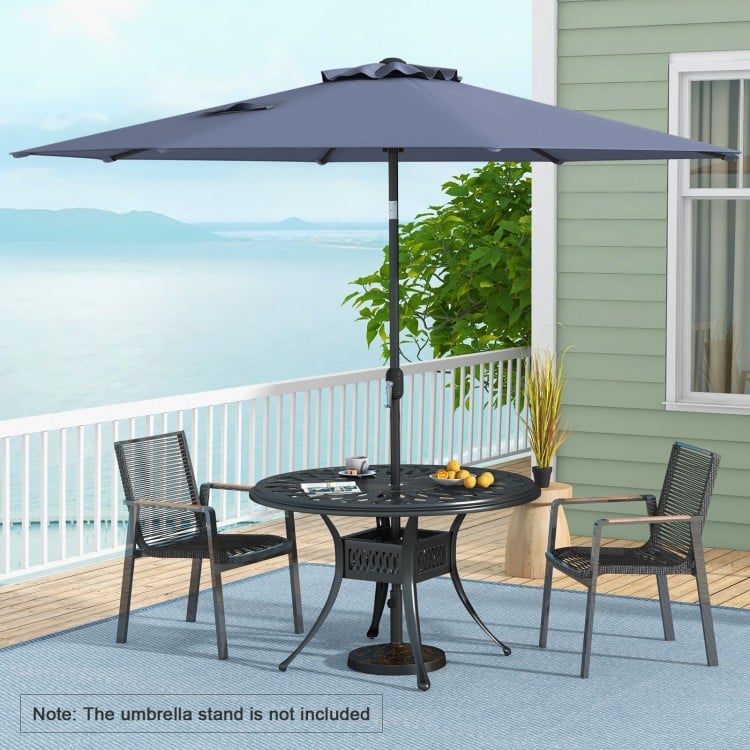 10 Feet Outdoor Patio Umbrella with Tilt Adjustment and Crank-Navy