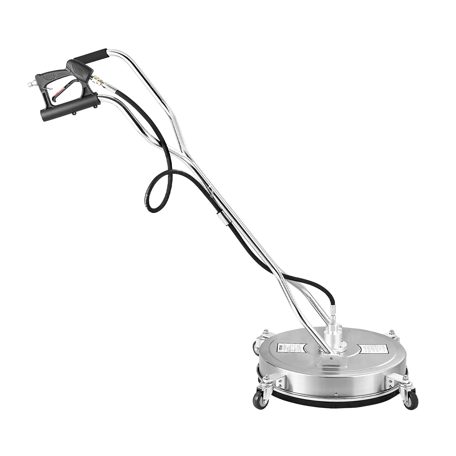 VEVOR 20" Pressure Washer Surface Cleaner 4 Wheels Dual Handle 4500 Max PSI