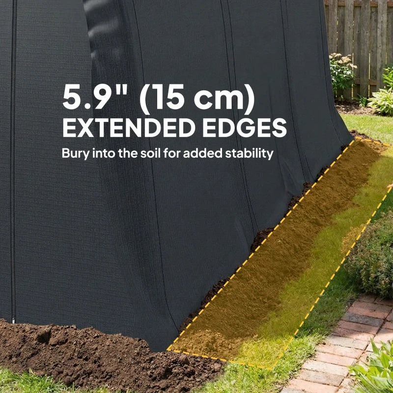 10' x 15' Heavy Duty Carport, Portable Garage Car Canopy Tent Shelter with Reinforced Galvanized Frame, Dark Grey