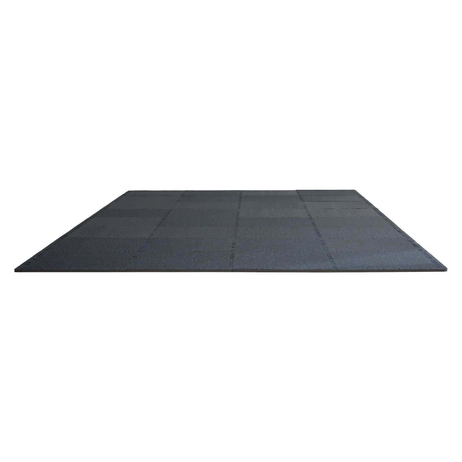 VEVOR 0.56" Thick Gym Floor Mats 6 Tiles Rubber Top with EVA Foam Black & Blue