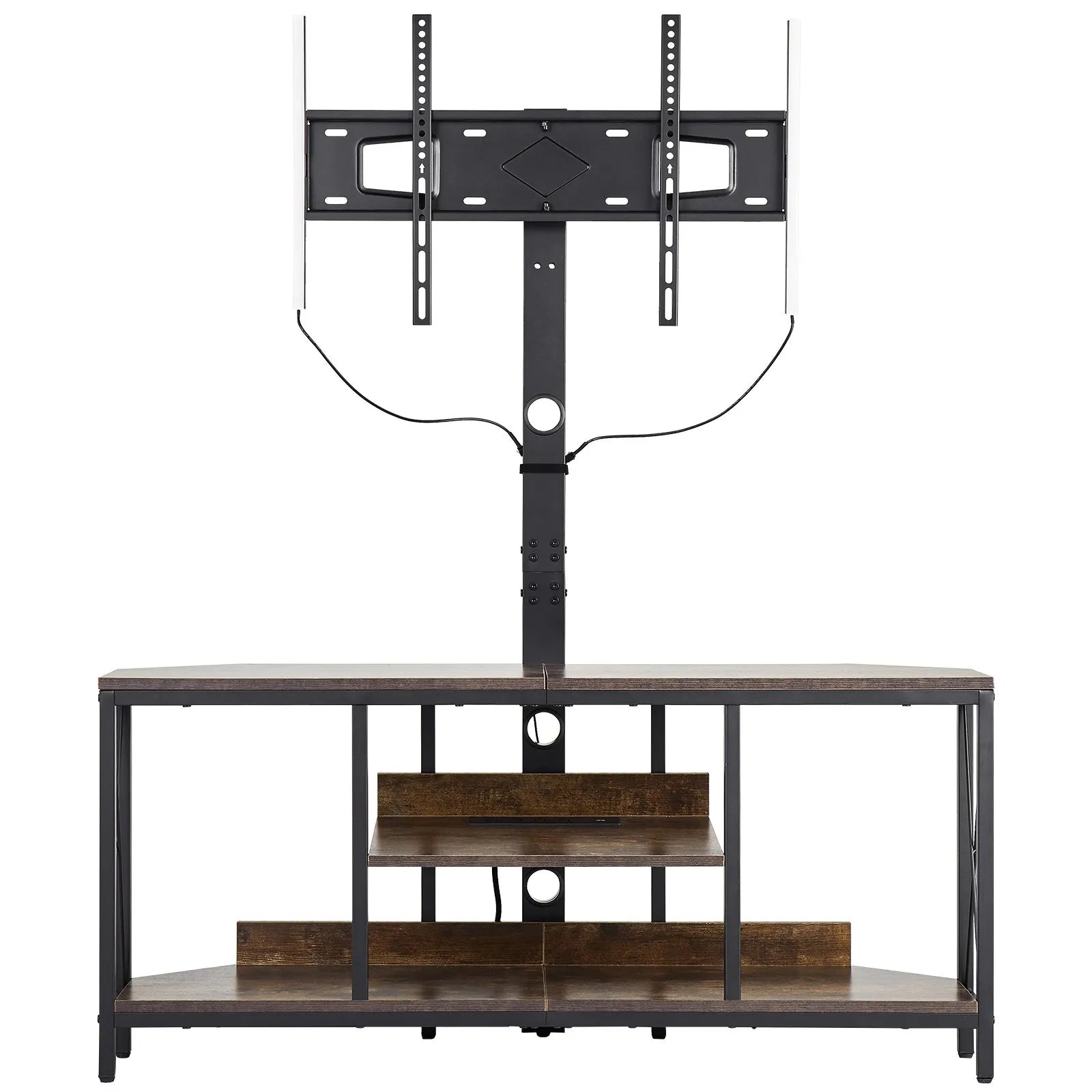 VEVOR 45" TV Stand with Mount for up to 75 in TVs with Power Outlet & LED Lights