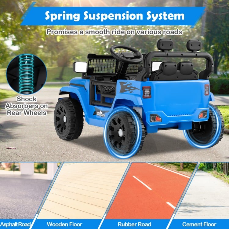 12V Kids Ride on Truck Car Battery Powered Electric Vehicle-Navy