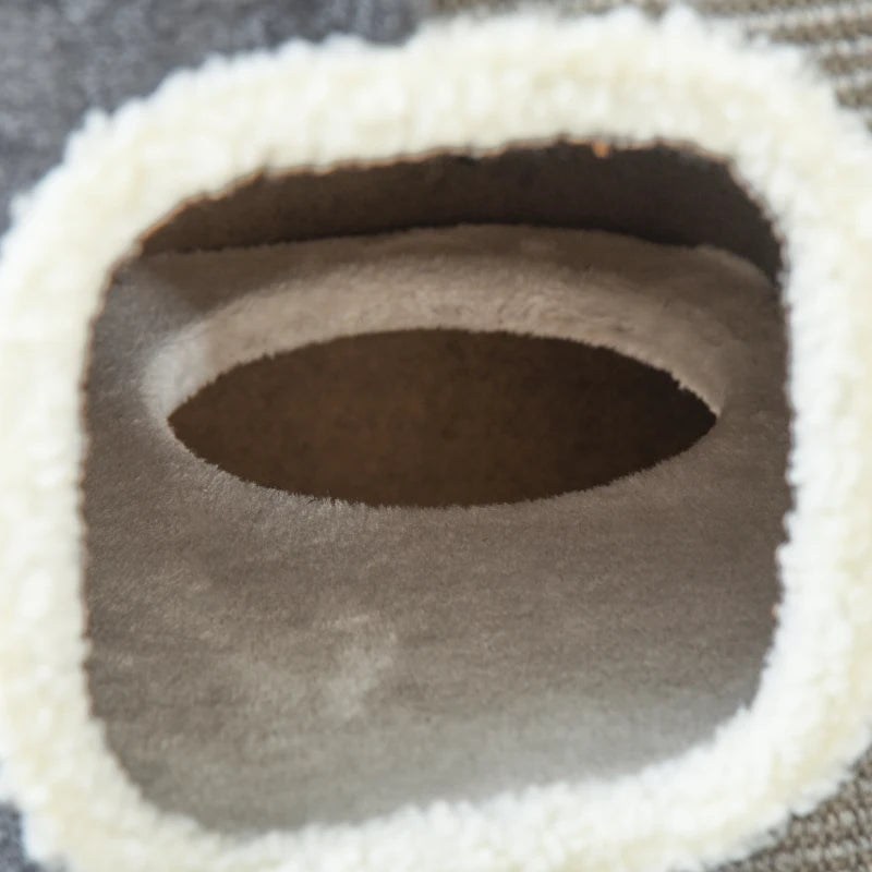 4-Story Cat House for Indoor, Cat Condo with Sisal Scratching Surface, Removable Cushion, 16" x 16" x 29", Grey
