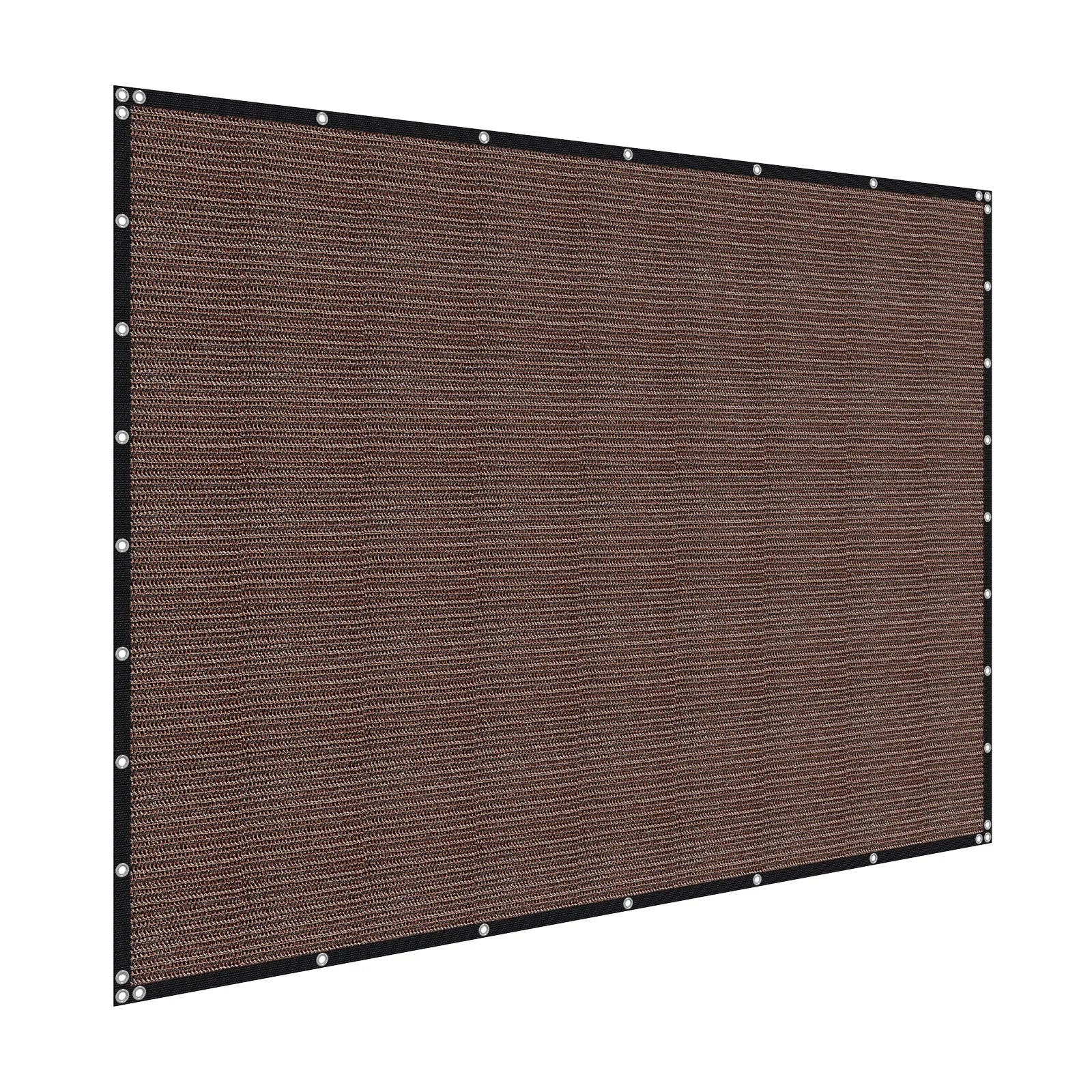 VEVOR 90% Sun Shade Cloth Privacy Screen 8 x 12 ft for Patio Garden (Brown)