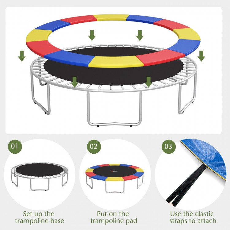 12 Feet Waterproof and Tear-Resistant Universal Trampoline Safety Pad Spring Cover