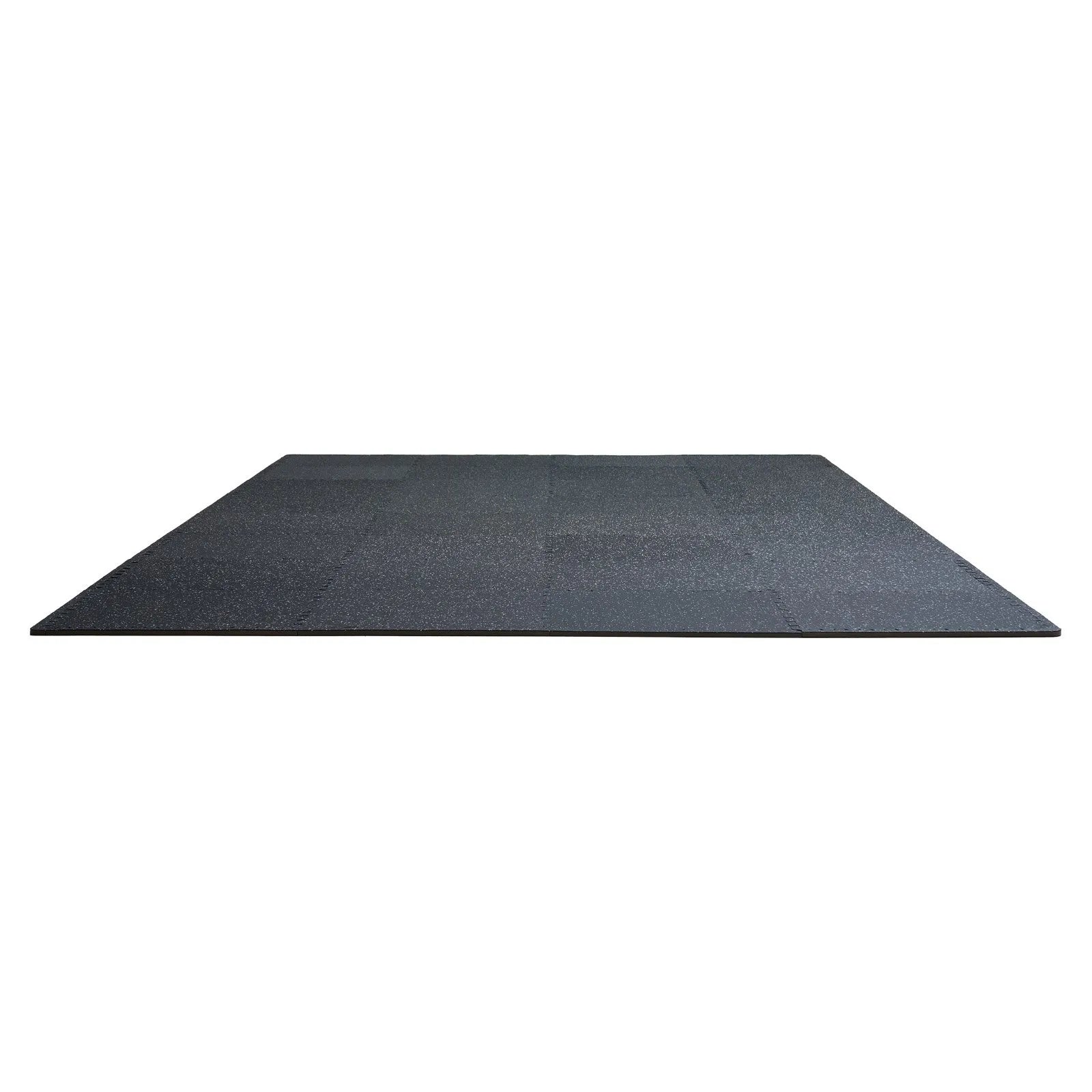 VEVOR 0.56" Thick Gym Floor Mats 12 Tiles Rubber Top with EVA Foam Black & White