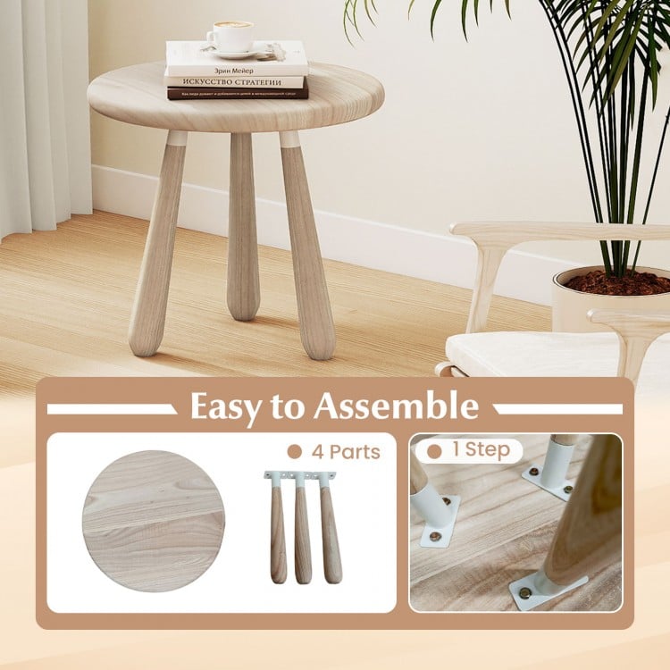 18 Inch Outdoor Mahogany Wood Side Table with Thickened Board