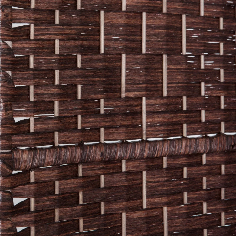 6ft Folding Room Divider, 6 Panel Wall Partition with Wooden Frame for Bedroom, Home Office, Brown