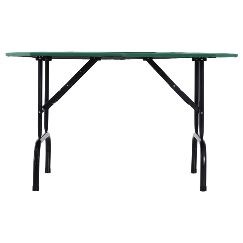 Soozier Folding Poker Table, 47" Octagon Blackjack Poker Game Table for 8 Players with Cup Holders, Green