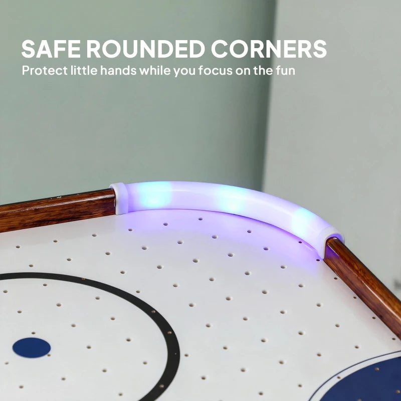 Soozier 61" Air Hockey Table, Arcade Game Table with LED Scoreboard and Manual Scorers, Pushers, Pucks
