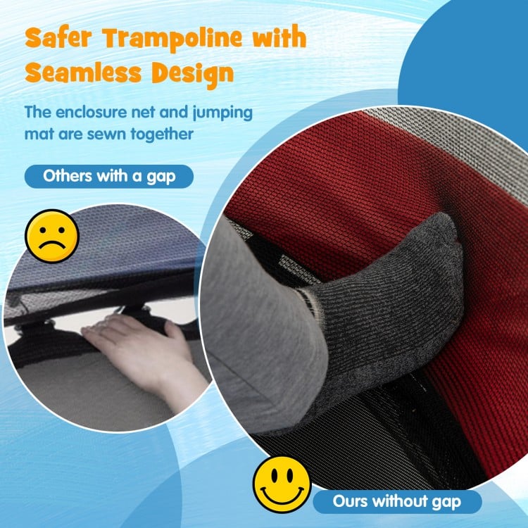Kids Trampoline Recreational Bounce Jumper with Safety Enclosure Net