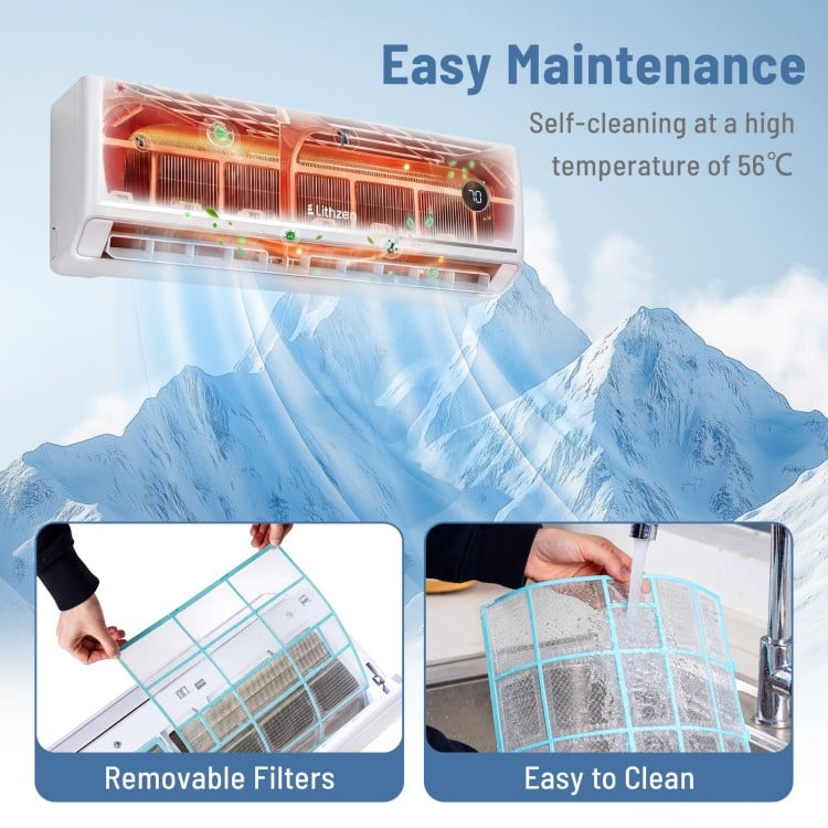 24000 BTU 18.1 SEER2 208/230V Mini Split Air Conditioner Works with Alexa