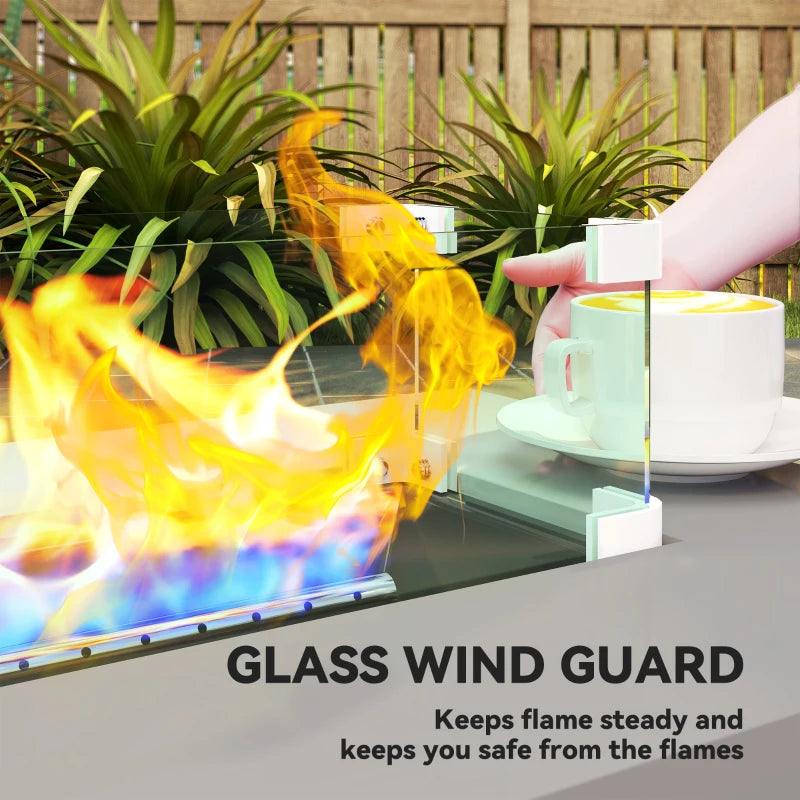 42" Propane Fire Pit Table 50,000 BTU Outdoor Gas Fire Table with Hideaway Propane Tank Holder, Waterproof Cover