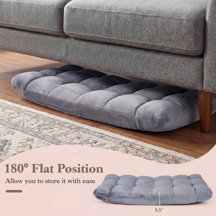 14-Position Adjustable Cushioned Floor Chair-Light Gray