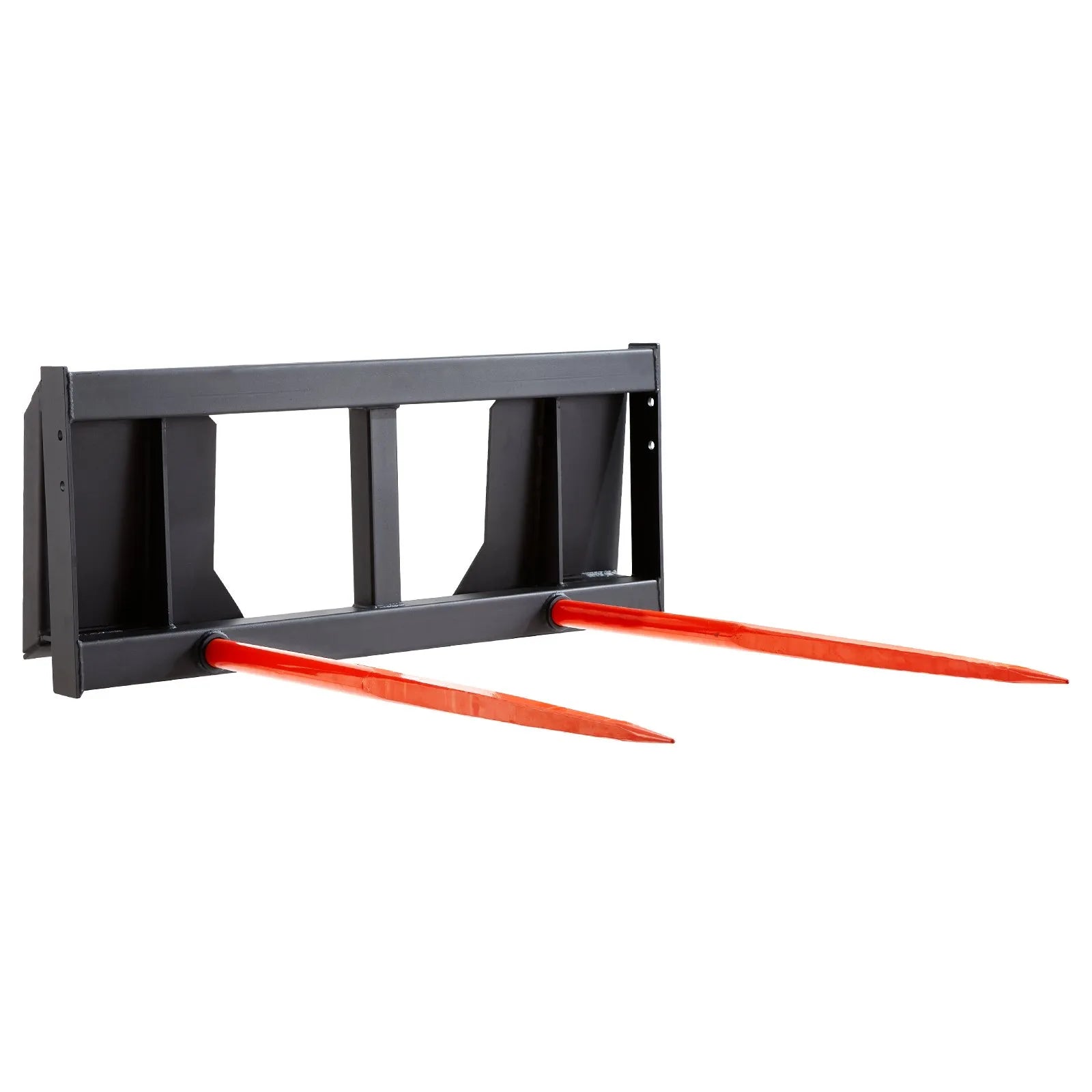 VEVOR 49" Hay Spear, Bale Spears 3000lbs Loading Capacity, Skid Steer Loader Tractor Attachment 2pcs Spears, Quick Attach Spike Forks