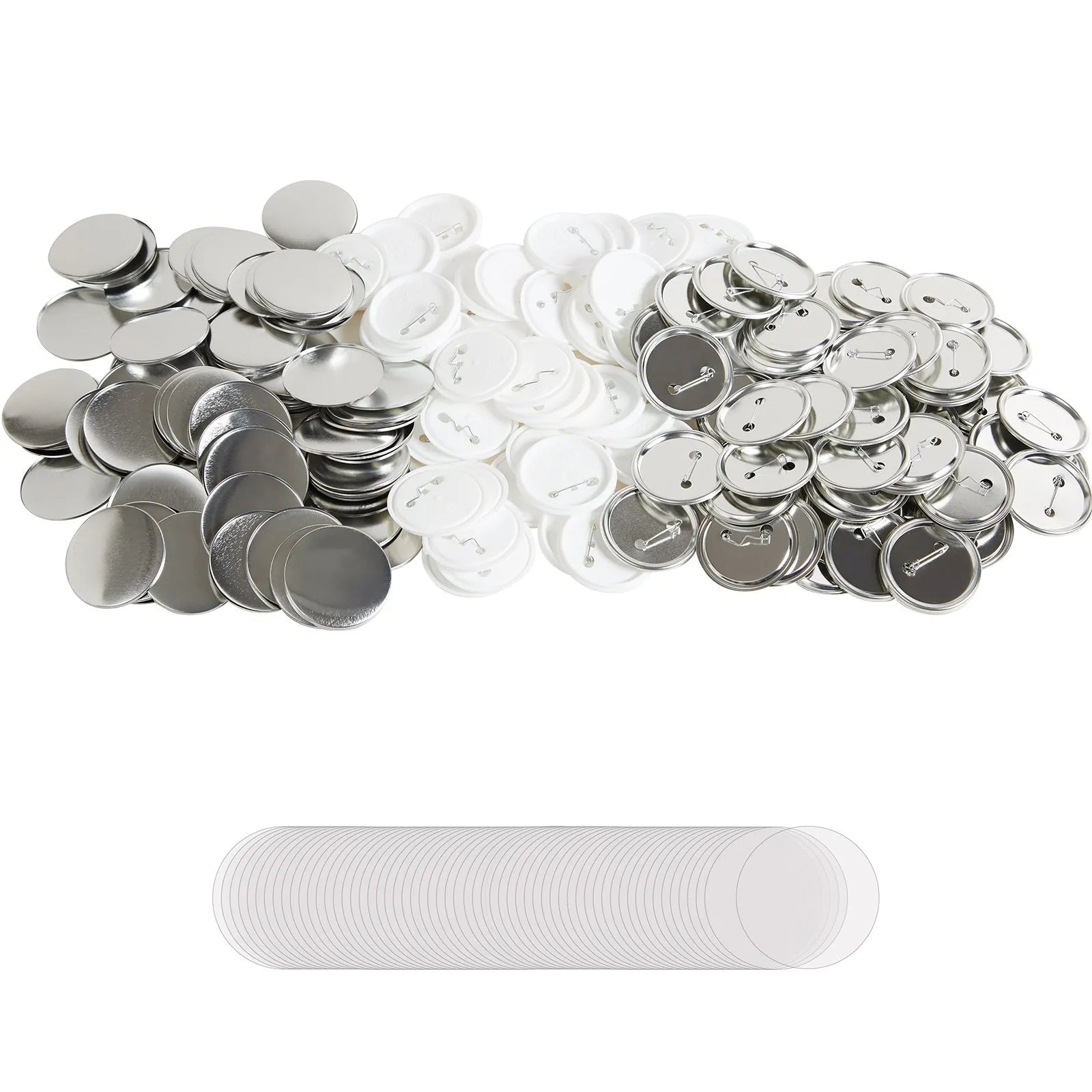 VEVOR 2.25" 58mm Button Badge Parts Supplies for Button Maker Machine 500 Sets