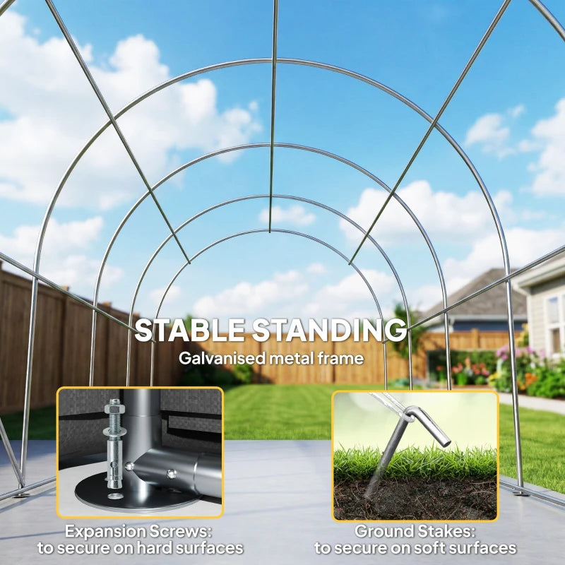10' x 19' Heavy Duty Carport, Portable Garage Car Canopy Tent Shelter with Reinforced Galvanized Frame, Dark Grey