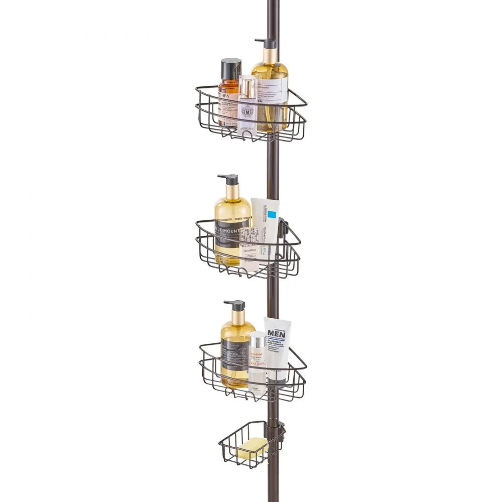 VEVOR 39" to 125" High Shower Corner Caddy Tension Pole Rust-Proof Tension Pole
