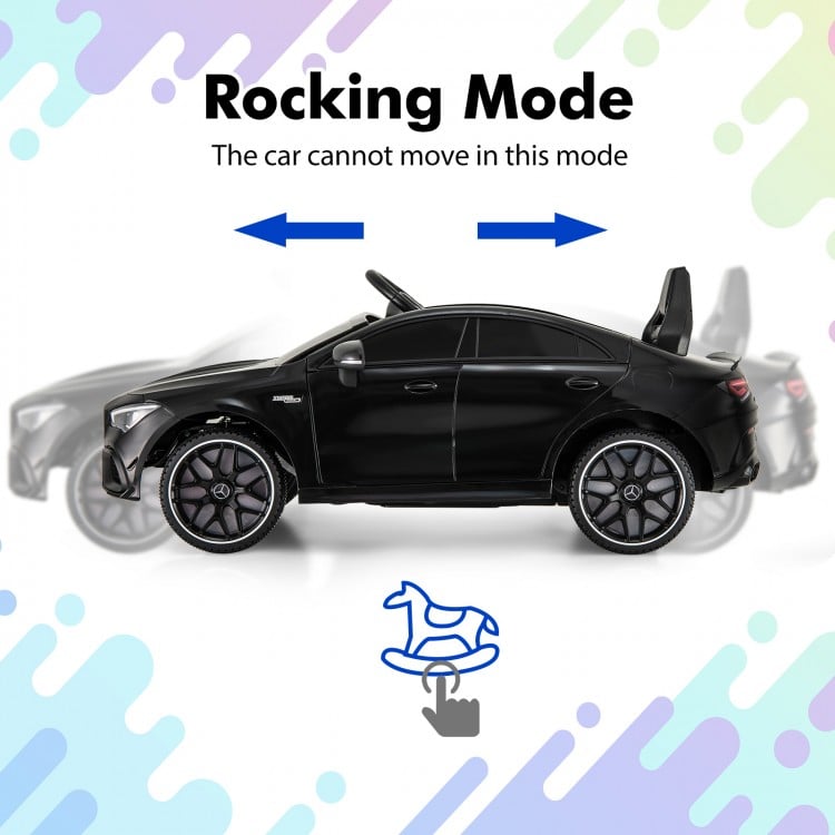 12V Kids Ride on Car Mercedes-Benz AMG CLA 45 with Remote-Black