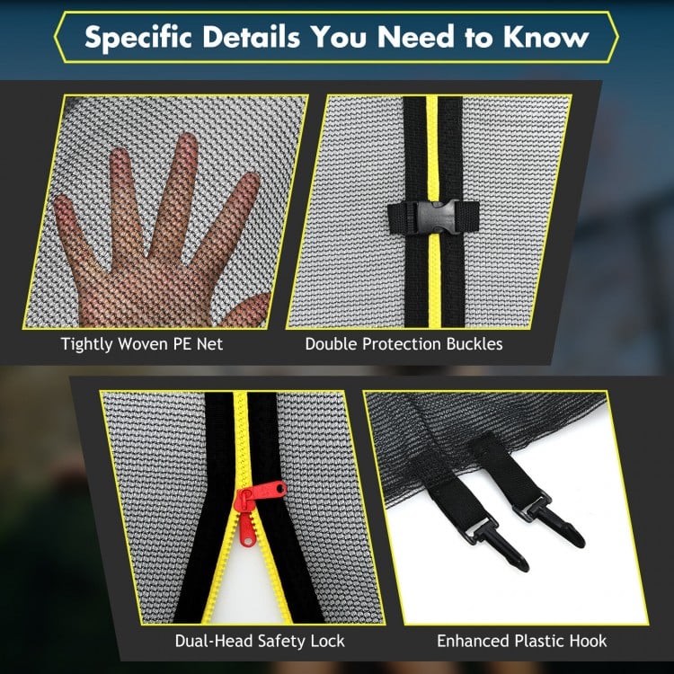 15/16 Feet Trampoline Replacement Safety Net