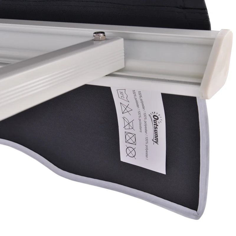 4' x 2.3' Retractable Window Door Awning Patio Canopy Outdoor Sun Shade Shelter Dark Grey