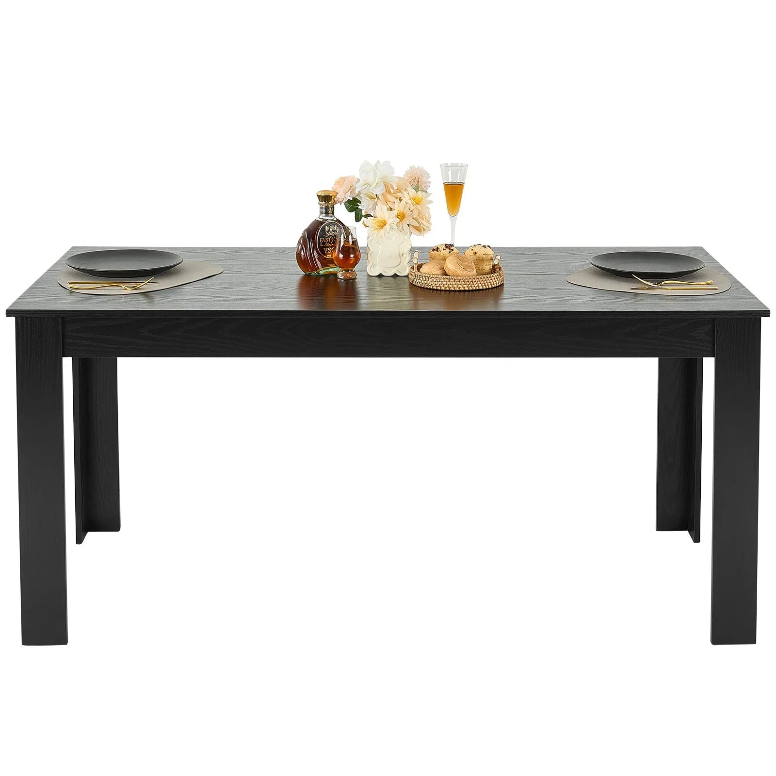 VEVOR 63in Rectangle Dining Table Wood Kitchen Table for 4-6 Person (Only Table)