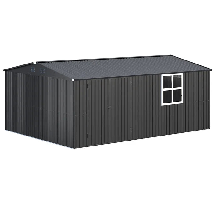 16' x 12' Outdoor Metal Storage Shed with Windows – Large 12x16 Utility Shed