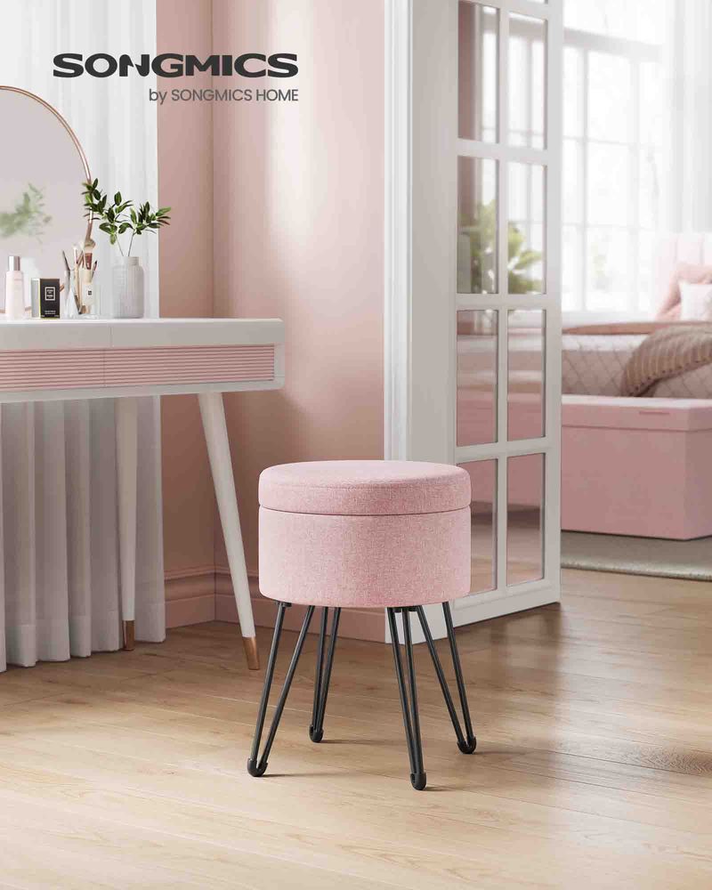 SONGMICS Small Ottoman Stool with Storage