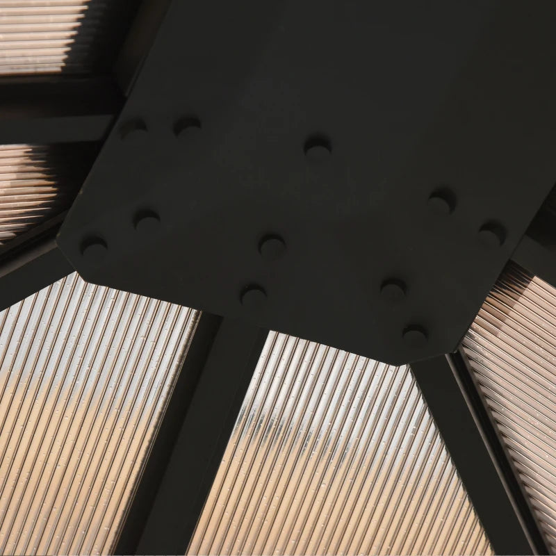 Outsunny 10' x 13' Hardtop Gazebo Aluminum Framed Marquee Party Tent Shelter with Mesh Curtains & Side Walls - Grey