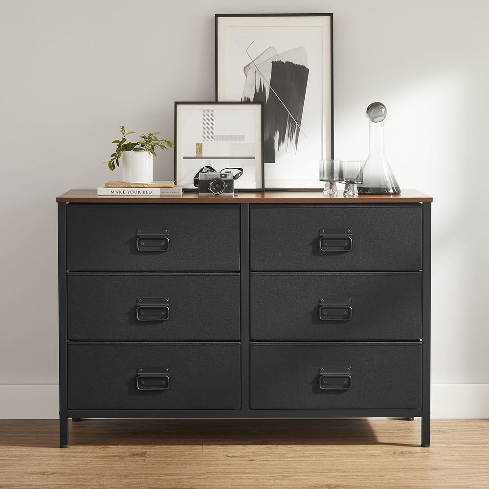 SONGMICS Wide Storage Dresser with 6 Drawers