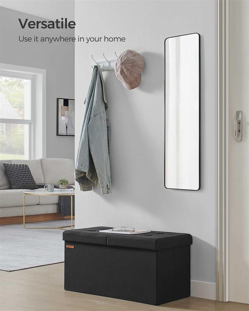 SONGMICS Foldable Storage Ottoman