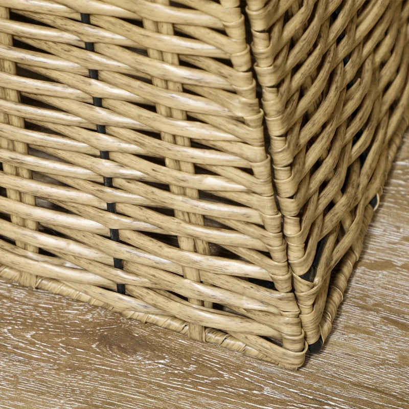 HOMCOM Rustic Plastic Christmas Tree Skirt – Decorative Tree Collar for Holiday, Party, & Home Décor, Natural Look