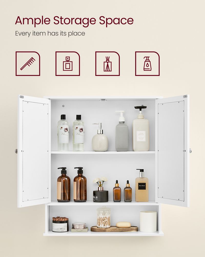 VASAGLE Bathroom Cabinet with Mirror