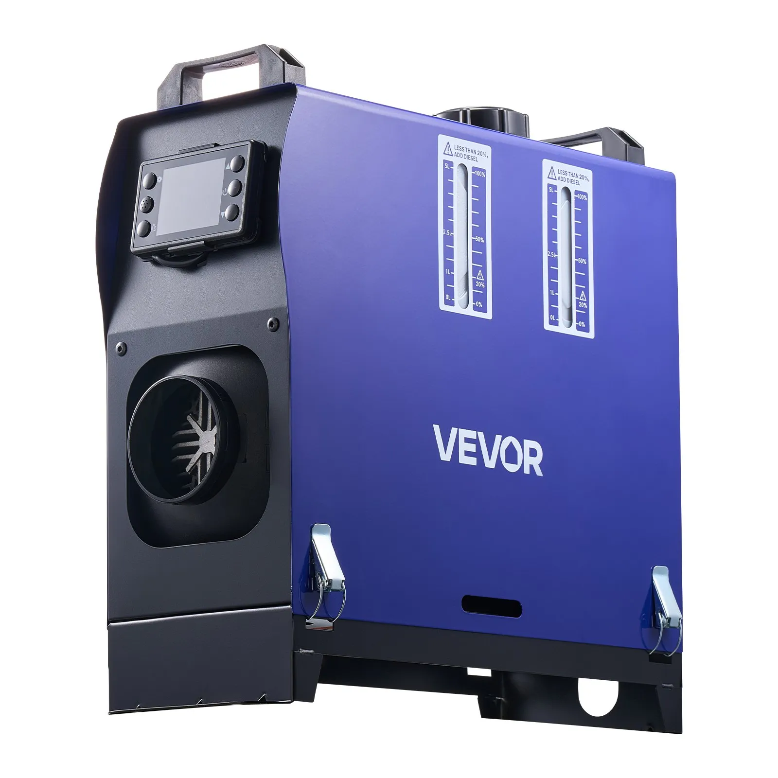 VEVOR Diesel Heater, 8KW, DC 12V/24V, All-in-One Portable Diesel Air Heater with Remote Control and LCD Screen, Fast Heating Low Noise, 1.3 Gal Fuel Tank for Vehicles, Vans, RVs, Campers, and Trucks