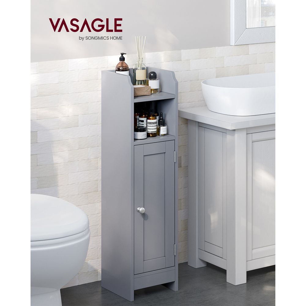 VASAGLE Small Bathroom Storage Corner Floor Cabinet