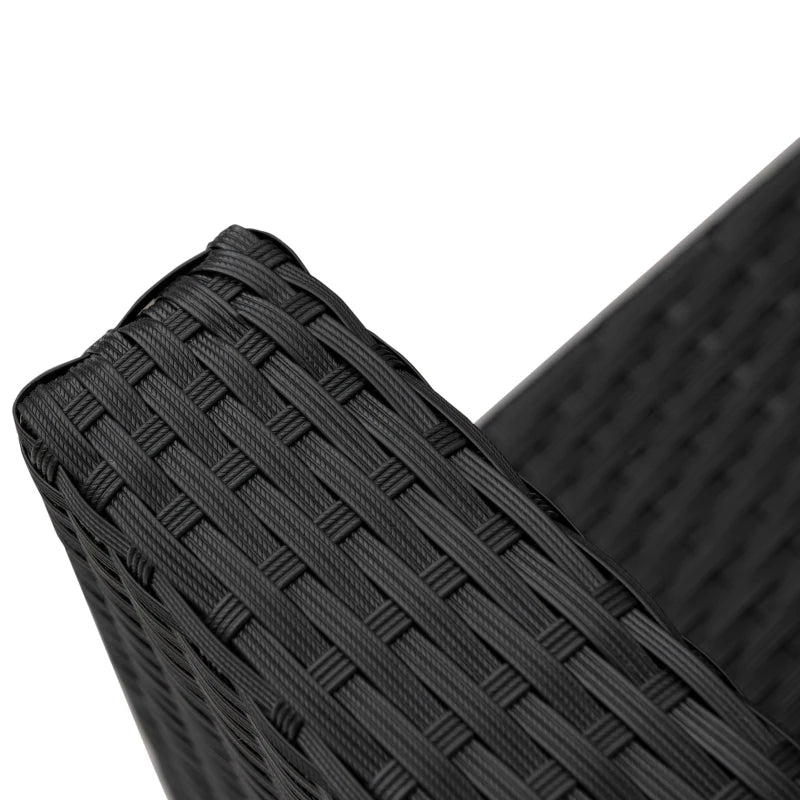 Outsunny 4 Pieces Sectional Patio Furniture Set, Rattan Wicker Patio Chairs Outdoor Coffee Set with Cushions, Cream White