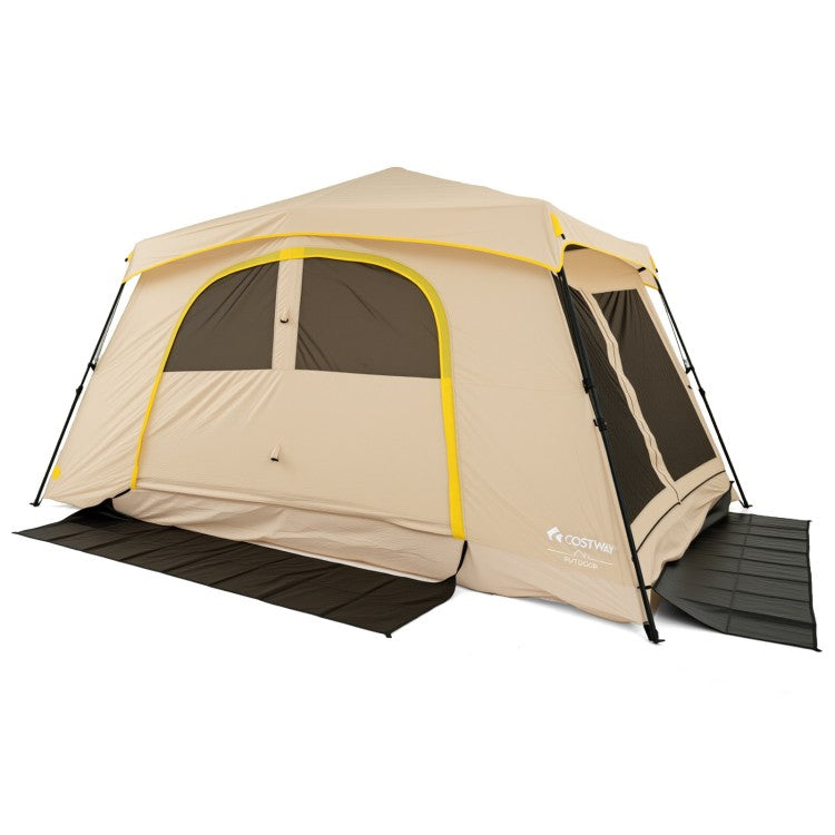 10 Person Instant Cabin Camping Tent with Rainfly – 13 ft x 9 ft Portable Family Tent with 60 Second Setup