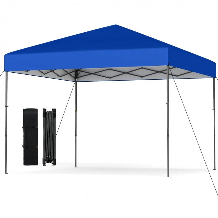 10 x 10 Ft Pop-Up Canopy Tent with Carrying Bag & Stakes – Easy Setup Outdoor Shelter